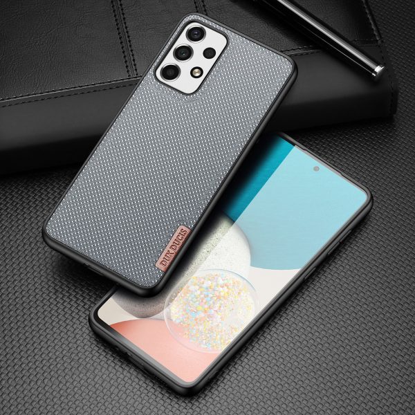 Dux Ducis Fino case is made of nylon material for Samsung Galaxy A73 blue