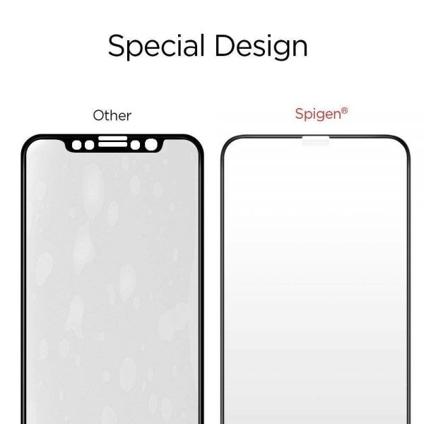 Spigen Glass FC Tempered Glass with Black Frame for iPhone X / XS / 11 Pro