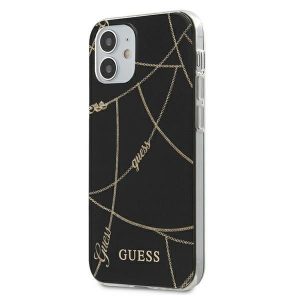 Guess iPhone 12 mini 5.4" black/black hardcase Gold Chain Collection