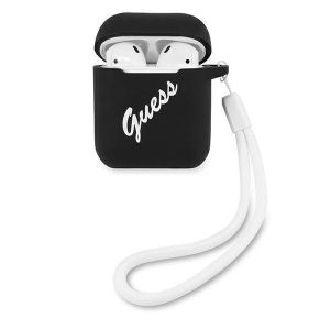 Guess AirPods cover black/white Silicone Vintage