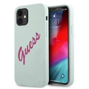 Guess iPhone 12 mini 5.4" blue fuchsia/blue fuschia hardcase Silicone Vintage