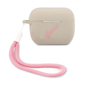 Guess AirPods Pro cover gray pink/grey pink Silicone Vintage