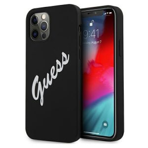 Guess iPhone 12 Pro Max 6.7" black/white hardcase Silicone Vintage