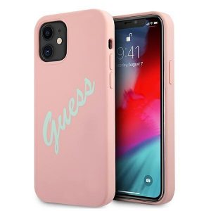 Guess iPhone 12 mini 5.4" rose green/green pink hardcase Silicone Vintage