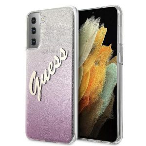 Guess S21+ G996 pink/pink hardcase Glitter Gradient Script