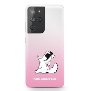 Karl Lagerfeld S21 Ultra G998 hardcase różowy/pink Choupette Fun