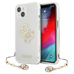 Guess iPhone 13 mini 5,4 "Transparent hardcase 4G Gold Charms Collection