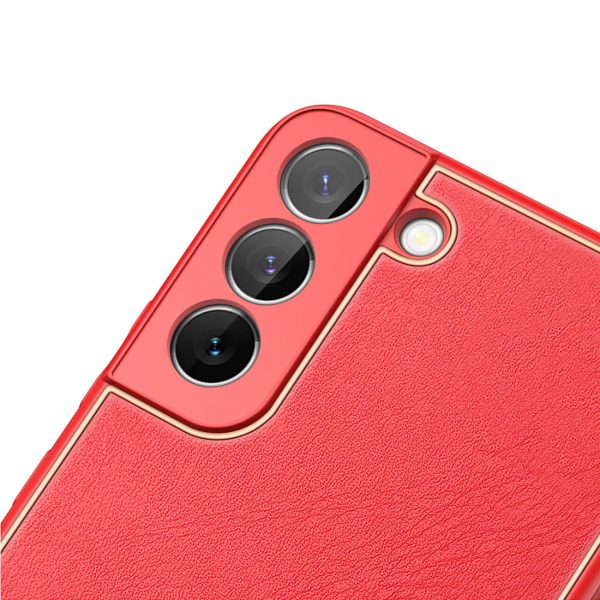 Dux Ducis Yolo elegant cover made of ecological leather for Samsung Galaxy S22 + (S22 Plus) red