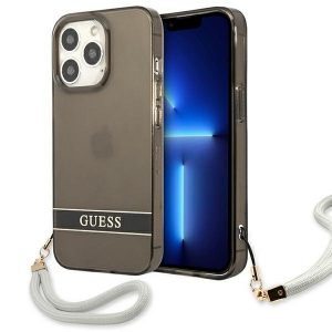 Guess iPhone 13 Pro / 13 6.1" black/black hardcase Translucent Stap