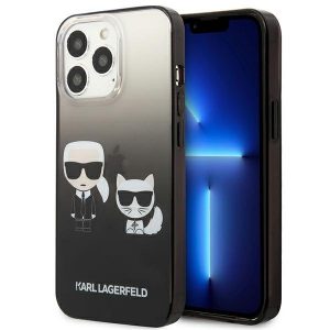 Karl Lagerfeld iPhone 13 Pro / 13 6,1" hardcase czarny/black Gradient Ikonik Karl & Choupette