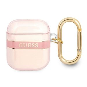 Guess AirPods cover pink/pink Strap Collection