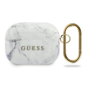 Guess AirPods Pro cover white/white Marble Collection