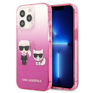 Karl Lagerfeld iPhone 13 Pro / 13 6,1" hardcase różowy/pink Gradient Ikonik Karl & Choupette