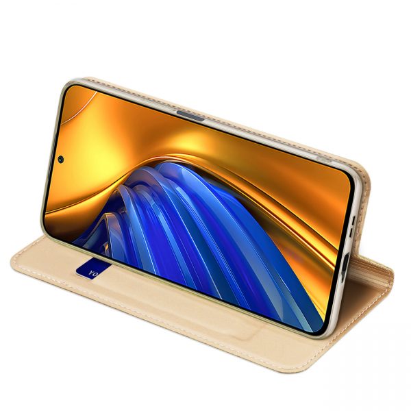 Dux Ducis Skin Pro Holster Cover Flip Cover for Xiaomi Poco F4 5G gold