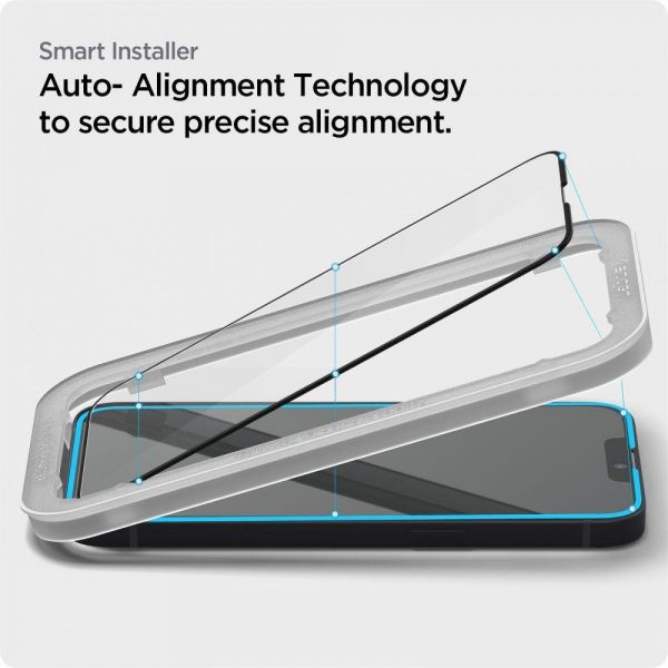 Spigen ALM Glass FC Tempered Glass for iPhone 13 / 13 Pro / 14 - Black 2 pcs.