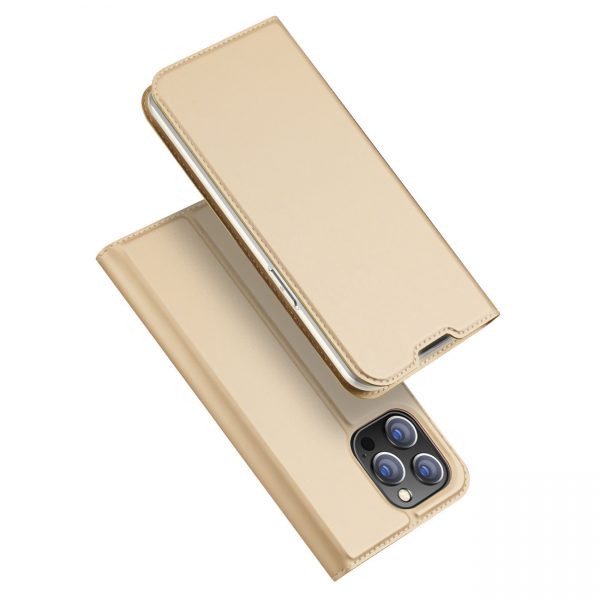 Dux Ducis Skin Pro Holster Flip Cover för iPhone 14 Pro Max guld