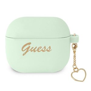 Guess AirPods 3 lock grön/grön Silicone Charm Heart Collection