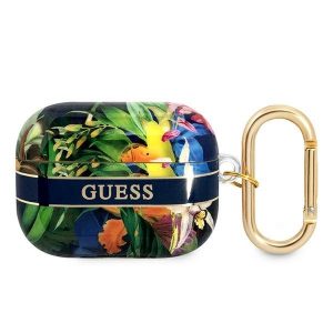 Guess AirPods Pro-fodral blå/blå Flower Strap Collection