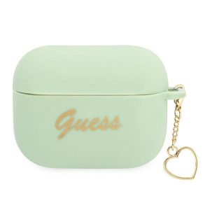 Guess AirPods Pro fodral grön/grön Silicone Charm Heart Collection