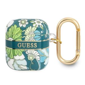 Guess AirPods täcker grön/grön Flower Strap Collection