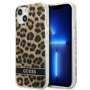 Guess iPhone 13 mini 5,4" brunt/brunt hårdfodral Leopard