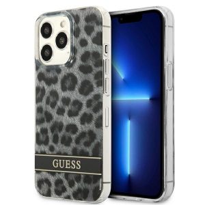 Guess iPhone 13 Pro / 13 6.1 "grå / grå hardcase Leopard