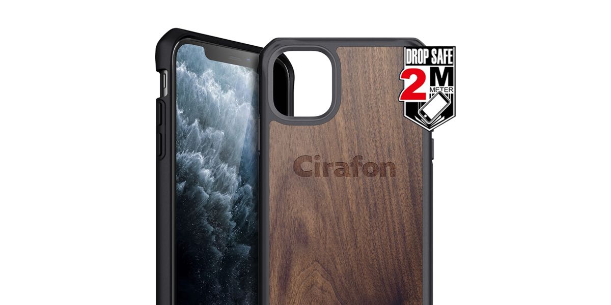 Chockabsorberande skal skyddar mot repor och slitage ⭐️ Skyddande Cirafon skal (mörkt trä) iPhone 11 Pro