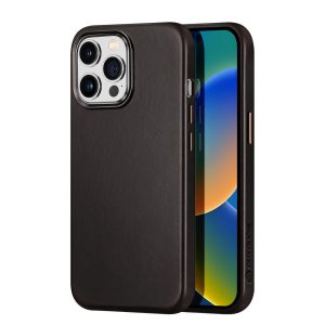 Dux Ducis Naples Fodral till iPhone 14 Pro Max Läderfodral Mörkbrun