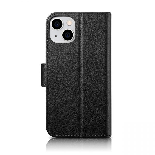 ICarer Wallet Case 2in1 Cover iPhone 14 Plus Anti-RFID Leather Flip Case Black (WMI14220727-BK)