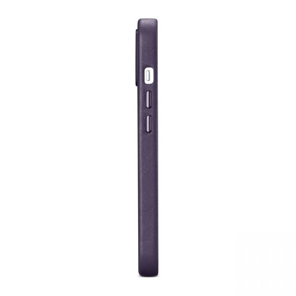 ICarer Case Leather Cover Case for iPhone 14 Plus Dark Purple (MagSafe Compatible)