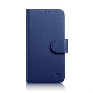 ICarer Plånboksfodral 2in1 iPhone 14 Flip Läderfodral Anti-RFID blå