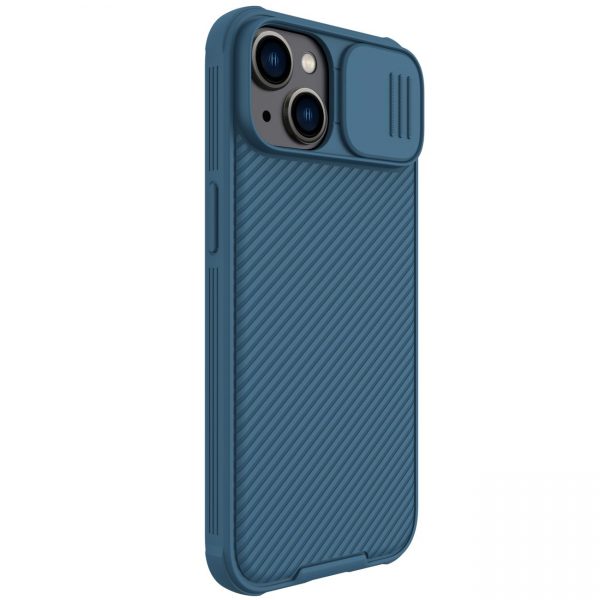 Nillkin CamShield Pro Case iPhone 14 Plus Armored Cover Camera Protector Blue