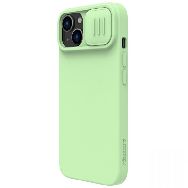 Nillkin CamShield Silky Silicone Case iPhone 14 case cover with camera cover green