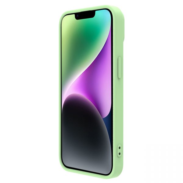 Nillkin CamShield Silky Silicone Case iPhone 14 Plus case with camera cover green