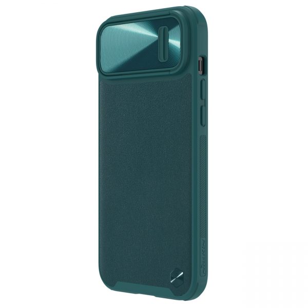 Nillkin CamShield Leather S Case iPhone 14 case cover with camera cover green