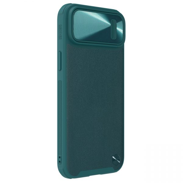 Nillkin CamShield Leather S Case iPhone 14 case cover with camera cover green