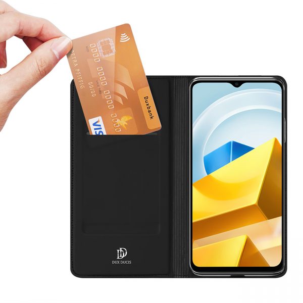 Dux Ducis Skin Pro case Xiaomi Poco M5 wallet holster cover with flip black