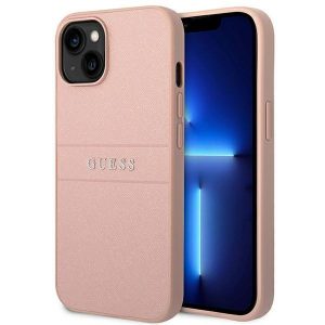 Guess iPhone 14 Plus 6,7″ różowy/pink Saffiano Strap