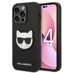 Karl Lagerfeld iPhone 14 Pro 6,1″ hardcase czarny/black Saffiano Choupette Head Patch