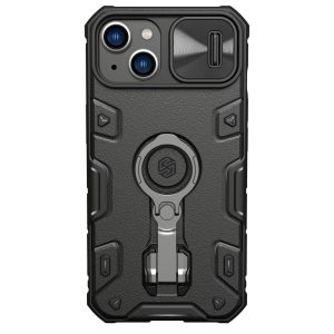 Nillkin CamShield Armor Pro Case Cover iPhone 14 Plus Armor Cover with Camera Cover Ring Stand Black