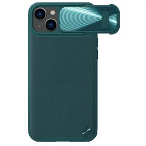 Nillkin CamShield Leather S Case iPhone 14 Plus cover with camera cover green