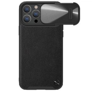 Nillkin CamShield Leather S Case iPhone 14 Pro Max cover with camera cover black