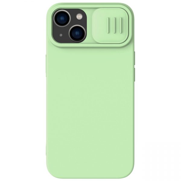 Nillkin CamShield Magnetic Silicone Case iPhone 14 Plus magnetic MagSafe cover with camera cover green