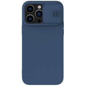 Nillkin CamShield Silky Silicone Case for iPhone 14 Pro Max silicone cover with camera cover blue