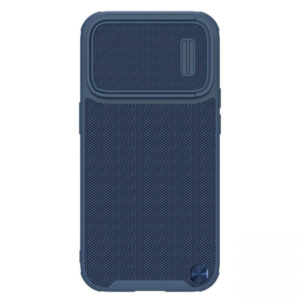 Nillkin Textured S Case iPhone 14 Pro Max armored case with camera cover blue