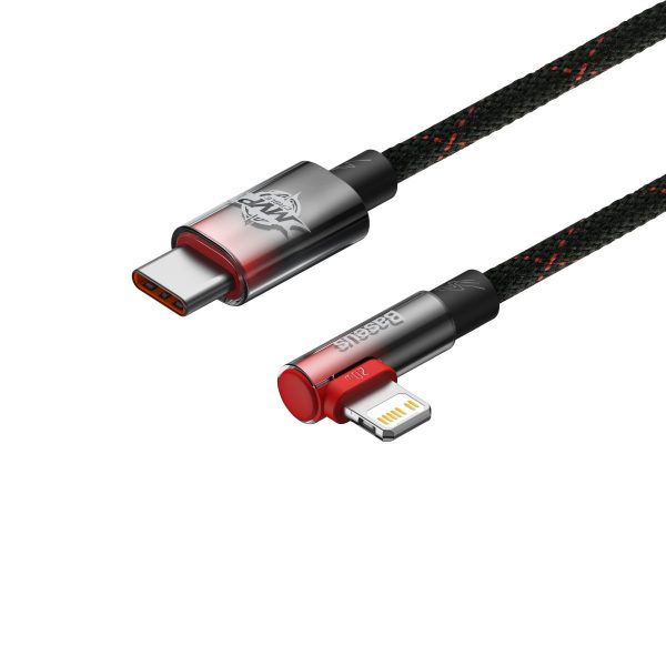 Baseus CAVP000220 angled Lightning - USB-C PD cable 20W 480Mb/s 1m - red