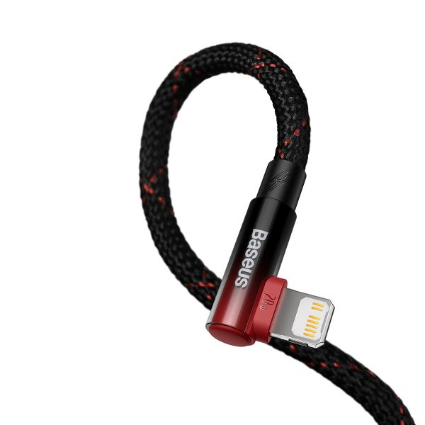 Baseus CAVP000220 angled Lightning - USB-C PD cable 20W 480Mb/s 1m - red