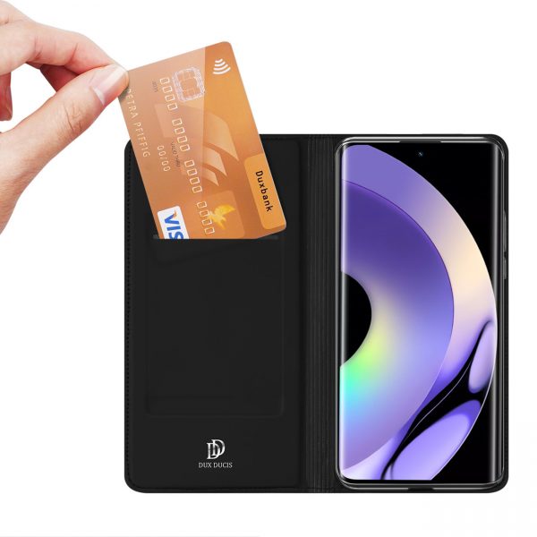 Dux Ducis Skin Pro Case for Realme 10 Pro Flip Card Wallet Stand Black