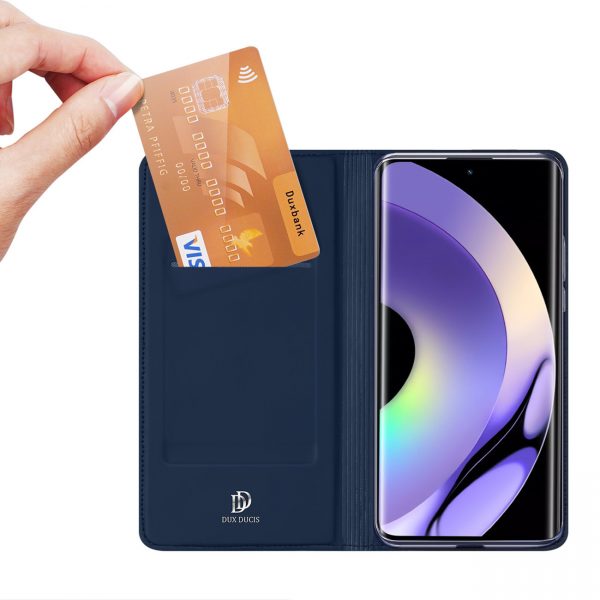 Dux Ducis Skin Pro case for Realme 10 Pro+ flip cover card wallet stand blue