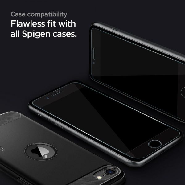 Spigen ALM Glass FC Tempered Glass for iPhone 7 / 8 / SE 2020 / 2022 - Black